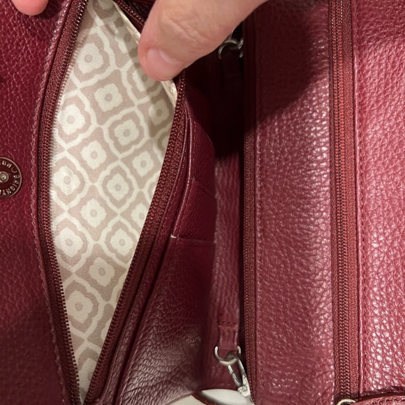 Brighton Burgundy leather crossbody mini-bag/wallet - Picture 15 of 15